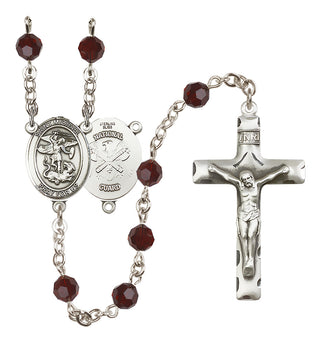Sterling Silver 6mm Saint Michael / Nat'l Guard Rosary