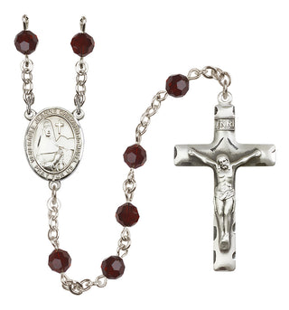 Sterling Silver 6mm Saint Jeanne Chezard de Matel  Engraved Catholic Rosaries