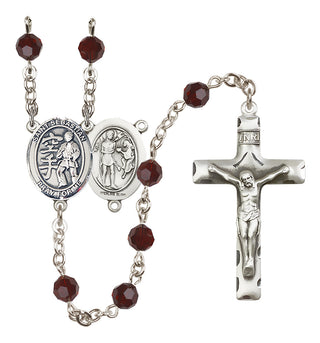 Sterling Silver 6mm Saint Sebastian/Karate Rosary