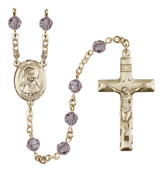 14kt Gold Filled 6mm Saint Louise de Marillac  Engraved Catholic Rosaries