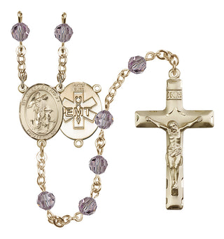 14kt Gold Filled 6mm Guardian Angel / EMT Rosary