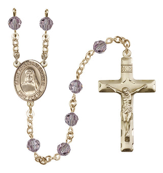 14 Karat Gold-Filled 6mm Austrian Crystal Saint Pauline Visintainer Rosary in Light Amethyst
