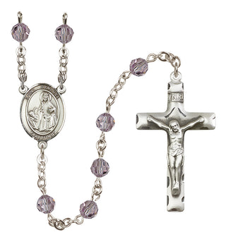 Sterling Silver 6mm Saint Dymphna  Engraved Catholic Rosaries
