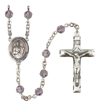 Sterling Silver 6mm San Judas  Engraved Catholic Rosaries