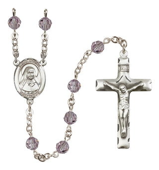 Sterling Silver 6mm Saint Louise de Marillac  Engraved Catholic Rosaries