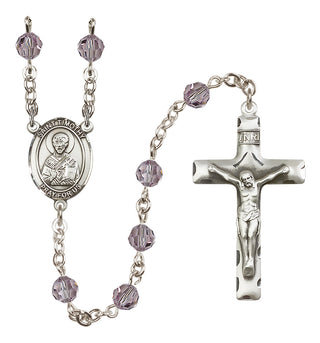 Sterling Silver 6mm Saint Timothy  Engraved Catholic Rosaries