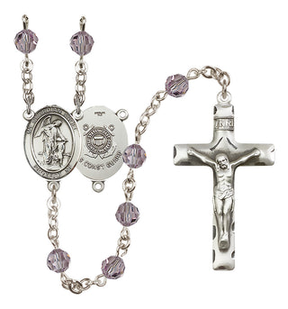 Sterling Silver 6mm Guardian Angel/Coast Guard Rosary