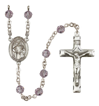 Sterling Silver 6mm Saint Ursula  Engraved Catholic Rosaries