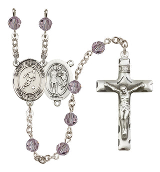 Sterling Silver 6mm Saint Sebastian/Soccer Rosary