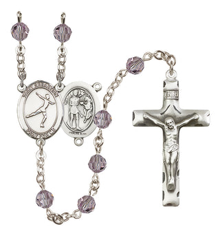 Sterling Silver 6mm Saint Sebastian/Figure Skating Rosary