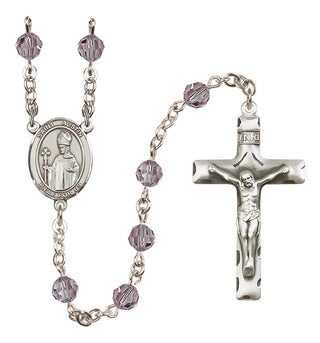 Sterling Silver 6mm Saint Austin  Engraved Catholic Rosaries