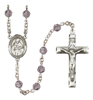 Sterling Silver 6mm Saint Gabriel Possenti  Engraved Catholic Rosaries