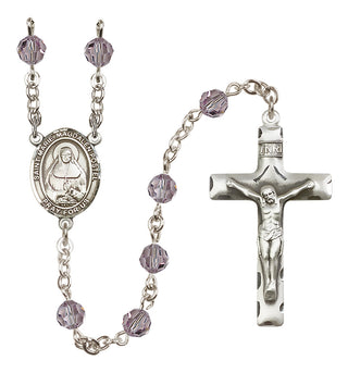 Sterling Silver 6mm Saint Marie Magdalen Postel  Engraved Catholic Rosaries