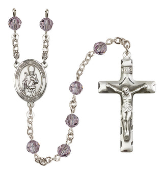 Sterling Silver 6mm Saint Simon the Apostle  Engraved Catholic Rosaries