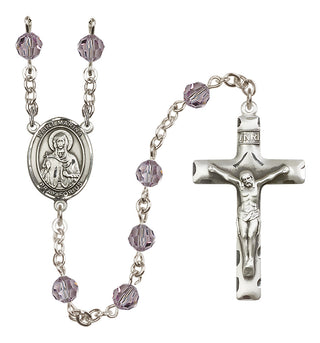Sterling Silver 6mm Saint Marina  Engraved Catholic Rosaries
