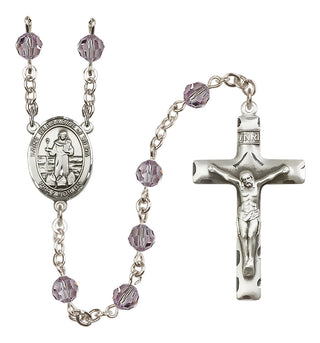 Sterling Silver 6mm Saint Bernadine of Sienna  Engraved Catholic Rosaries