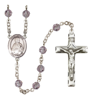 Sterling Silver 6mm Saint Gerald  Engraved Catholic Rosaries
