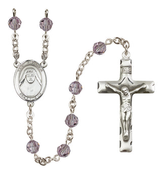 Sterling Silver 6mm Saint Alphonsa of India  Engraved Catholic Rosaries