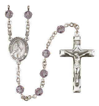 Sterling Silver 6mm Saint Anthony Mary Claret  Engraved Catholic Rosaries