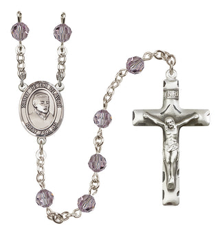 Sterling Silver 6mm Saint Peter Claver  Engraved Catholic Rosaries