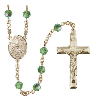 14 Karat Gold-Filled 6mm Austrian Crystal San Ramon Nonato Rosary in Peridot