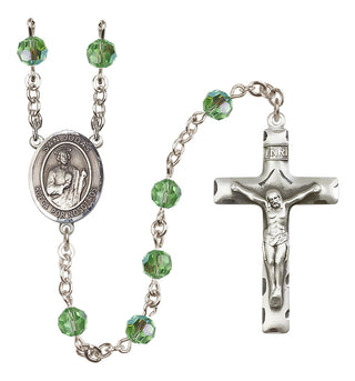 Sterling Silver 6mm San Judas  Engraved Catholic Rosaries