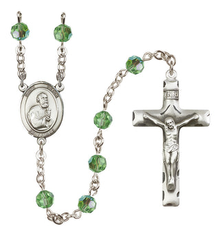 Sterling Silver 6mm Saint Peter the Apostle  Engraved Catholic Rosaries