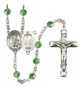 Sterling Silver 6mm Guardian Angel / Nat'l Guard Rosary