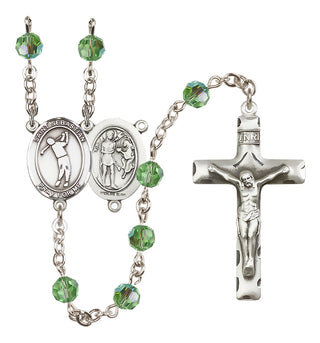 Sterling Silver 6mm Saint Sebastian/Golf Rosary
