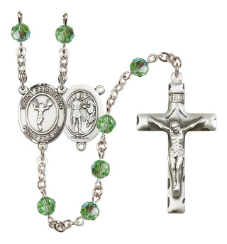 Sterling Silver 6mm Saint Sebastian/Cheerleading Rosary