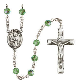 Sterling Silver 6mm Saint Isaac Jogues  Engraved Catholic Rosaries