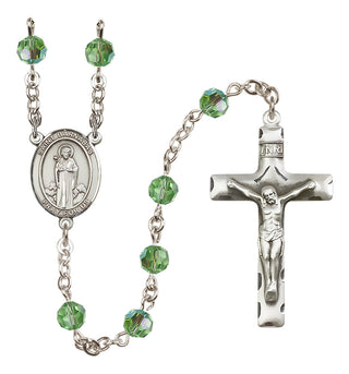 Sterling Silver 6mm Saint Barnabas  Engraved Catholic Rosaries