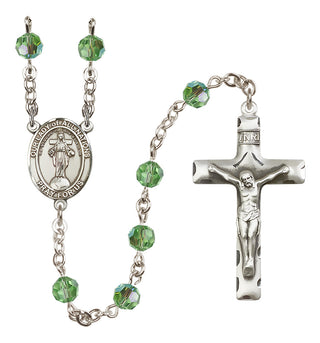 Sterling Silver 6mm Our Lady of All Nations  Engraved Catholic Rosaries
