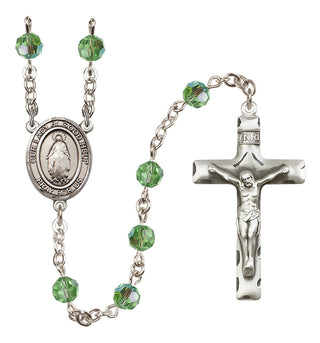 Sterling Silver 6mm Our Lady of Good Help  Engraved Catholic Rosaries