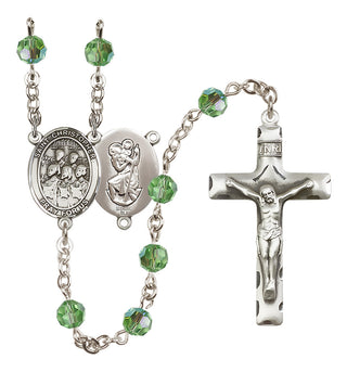 Sterling Silver 6mm Saint Christopher / Choir Rosary