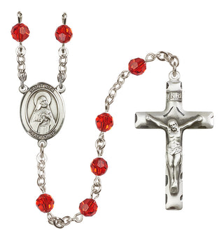 Sterling Silver 6mm Saint Rita of Cascia  Engraved Catholic Rosaries