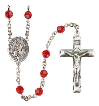Sterling Silver 6mm San Martin Caballero  Engraved Catholic Rosaries