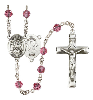 Sterling Silver 6mm Saint Michael / Nat'l Guard Rosary