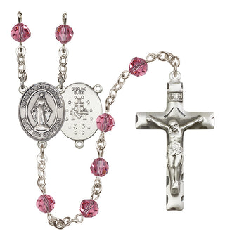 Sterling Silver 6mm Virgen Milagrosa Rosary
