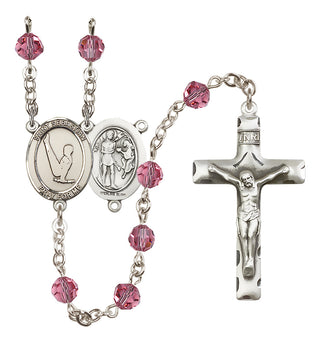 Sterling Silver 6mm Saint Sebastian/Gymnastics Rosary