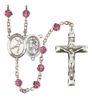 Sterling Silver 6mm Saint Sebastian/Figure Skating Rosary