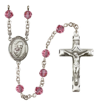 Sterling Silver 6mm Blessed Trinity  Engraved Catholic Rosaries