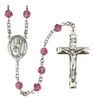 Sterling Silver 6mm Guardian Angel of the World  Engraved Catholic Rosaries