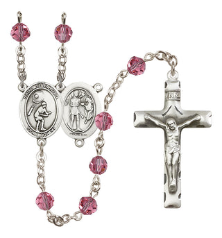 Sterling Silver 6mm Saint Sebastian / Tennis Rosary