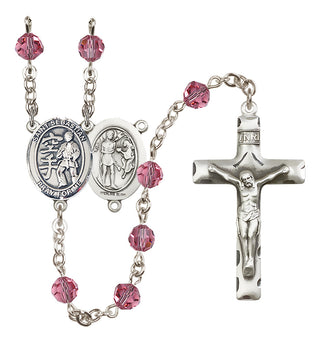 Sterling Silver 6mm Saint Sebastian/Karate Rosary