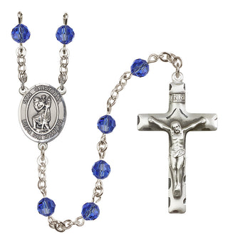 Sterling Silver 6mm San Cristobal  Engraved Catholic Rosaries