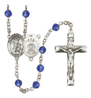 Sterling Silver 6mm Guardian Angel / Air Force Rosary