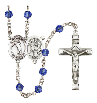 Sterling Silver 6mm Saint Sebastian/Golf Rosary