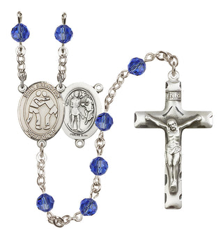 Sterling Silver 6mm Saint Sebastian/Wrestling Rosary
