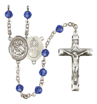 Sterling Silver 6mm Our Lady of Mount Carmel Rosary